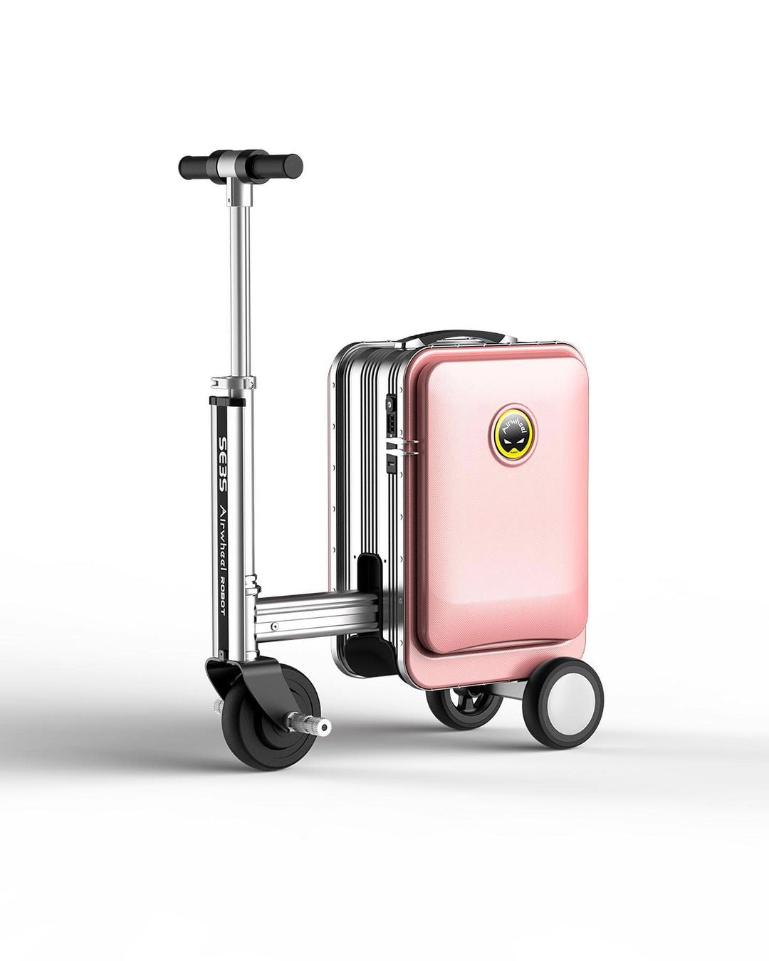 Airwheel SE3SL in Pink mit ausgezogenem Lenker, fahrbereit